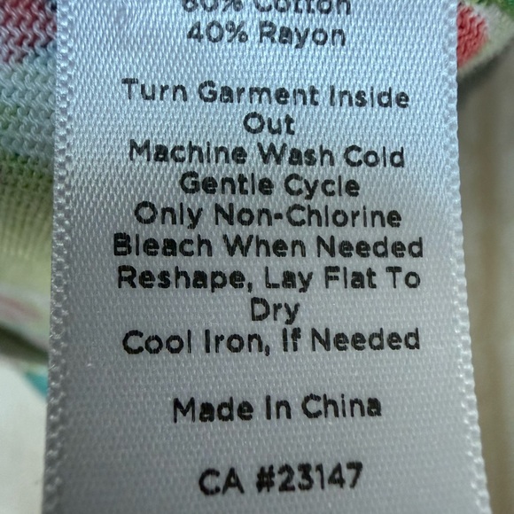 Talbots Paisley Print Cardigan Sweater Women’s Medium Cotton Rayon Button Front - Picture 6 of 6